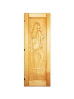 Дверь Массив с резьбой «Девушка» (1900х700мм)