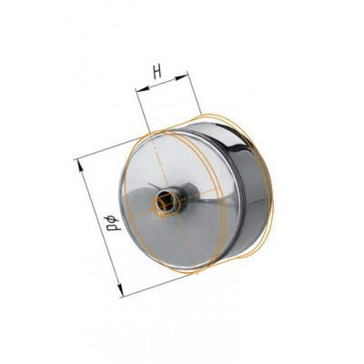 Заглушка с конденсатоотводом (430/0,5 мм) Ф100 внешняя - фото